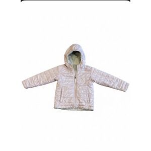 The North Face Reversible Puffer Jacket Todler Sz 4T Pink Fleece Outoor Mossbud